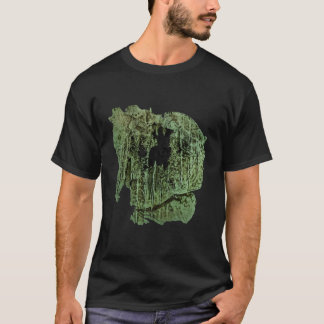 Camiseta Verde Alrededor Del Conserje De Contaminación Del