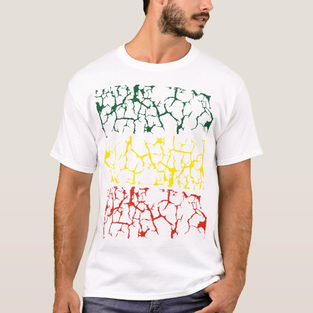 Camiseta verde amarillo. Roja (Anverso)