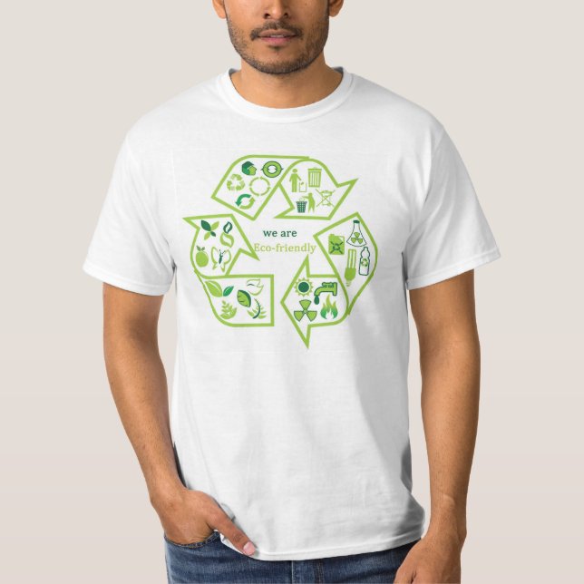 Camiseta verde ambientalmente respetuosa del medio (Anverso)