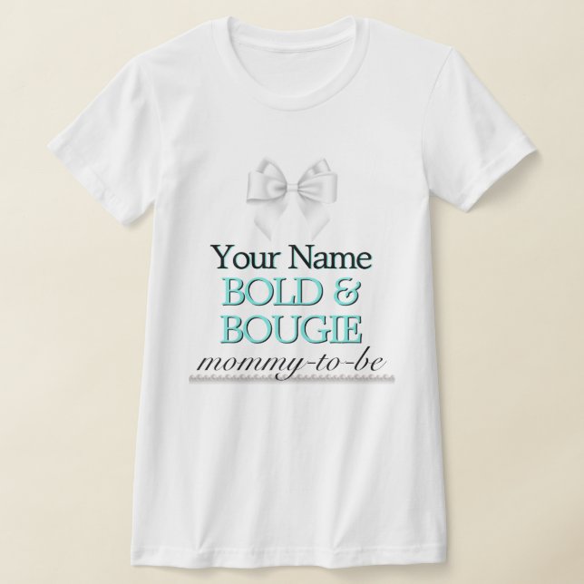 Camiseta Verde azulada temática de Tiffany mamá será Baby S (Distribución)