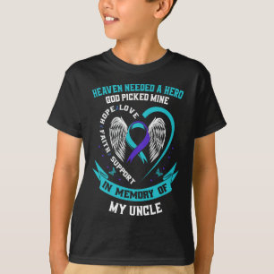 Camiseta Verde azulado Cinta morada Suicidio Sensibilizació