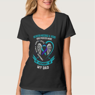 Camiseta Verde azulado Cinta morada Suicidio Sensibilizació