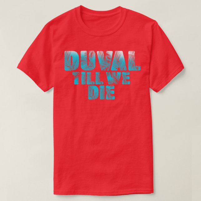 Camiseta Verde azulado de Duval muimos Palm de playa azul O (Diseño del anverso)