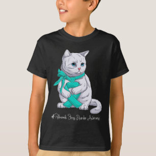 Camiseta Verde azulado mes de concienciación sobre el trast