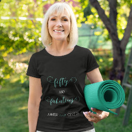 Camiseta Verde azulado y gris claro 50 y fabuloso cumpleaño