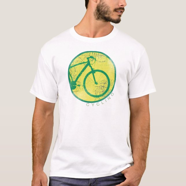 Camiseta verde bicicleta circular (Anverso)
