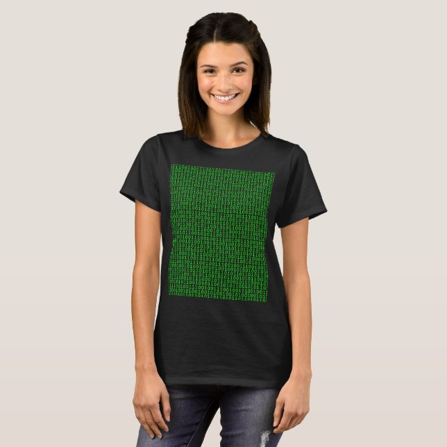 Camiseta Verde binaria (Anverso completo)