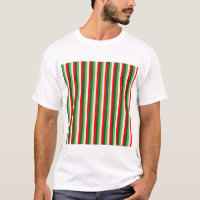 Verde, blanco de estrella y trébol rojo a rayas fi