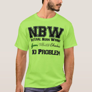 Camiseta Verde, blanco, inspector