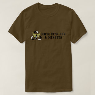 Camiseta Verde caqui de las motocicletas y de las cosas mal