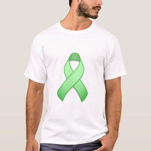 Camiseta verde clara de la cinta de la conciencia