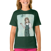 camiseta verde con diseño lindo