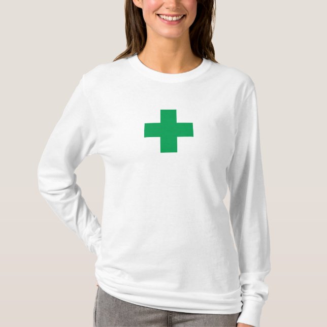 Camiseta verde-cruz (Anverso)
