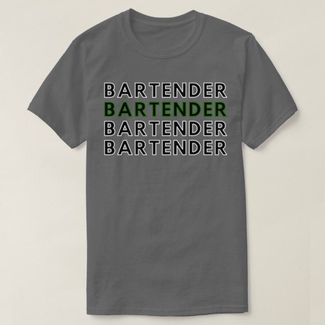 Camiseta Verde de barman (Diseño del anverso)