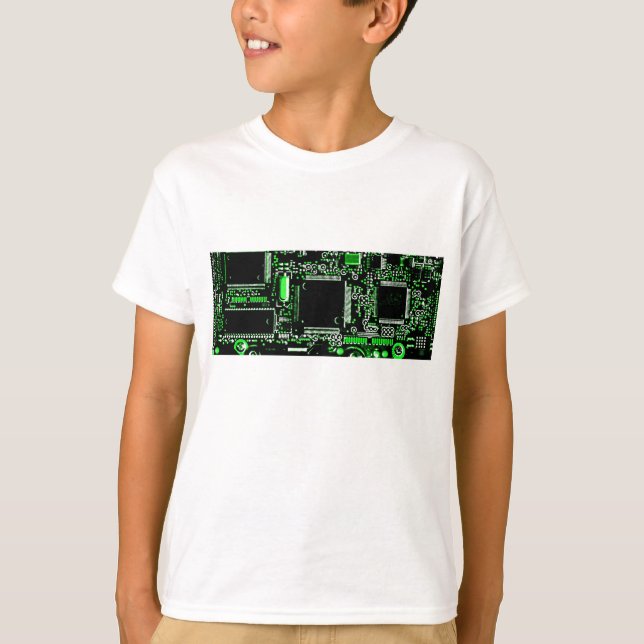 Camiseta verde de circuito niños blanco (Anverso)