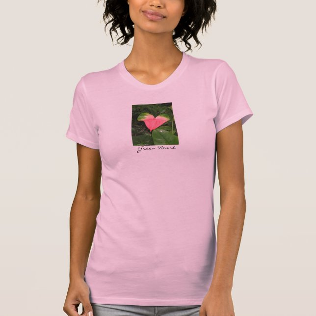 Camiseta verde de Eco del corazón (Anverso)