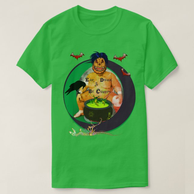 Camiseta Verde de Hair-Rising (Diseño del anverso)