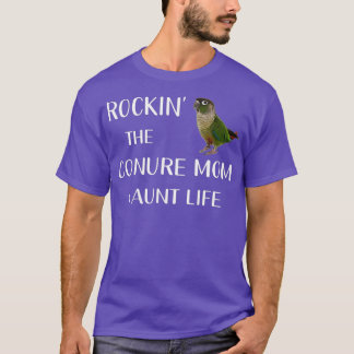 Camiseta verde de la camisa de la concha del loro 
