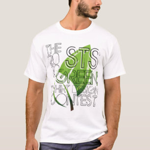 Camiseta verde de la competencia de Desgin de la