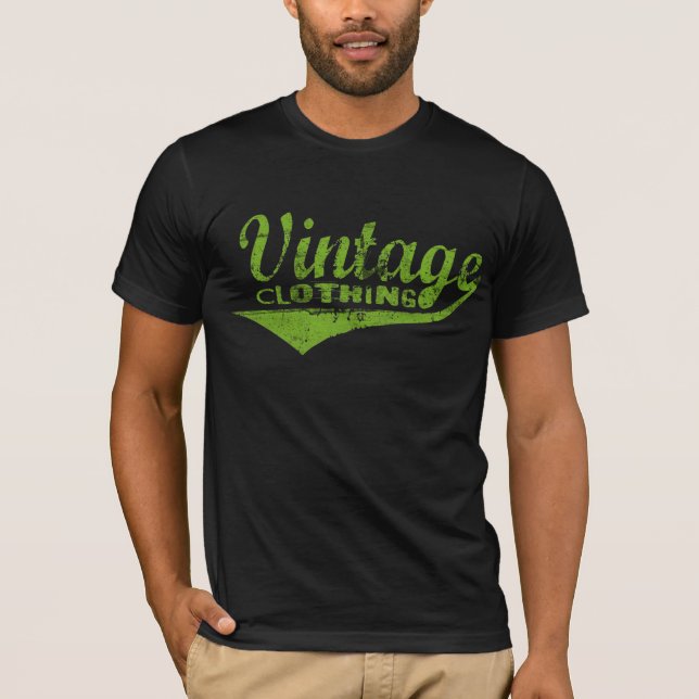 Camiseta Verde de la ropa vintage (Anverso)