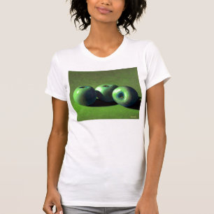 Camiseta verde de las manzanas