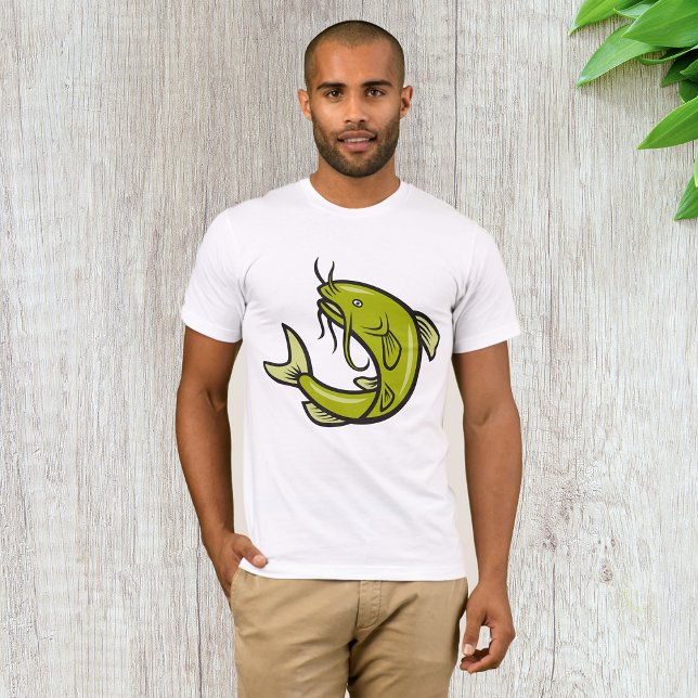 Camiseta verde de los hombres de los peces catalan (Subido por el creador)