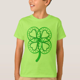 Camiseta verde de los niños del St Patty de la