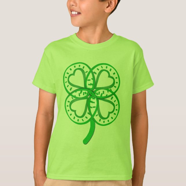Camiseta verde de los niños del St Patty de la (Anverso)