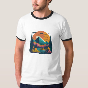 Camiseta verde de serenidad natural