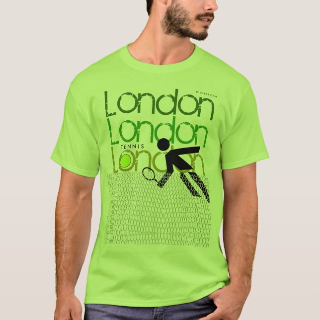Camiseta verde de Wimbledon del tenis de Londres (Anverso)