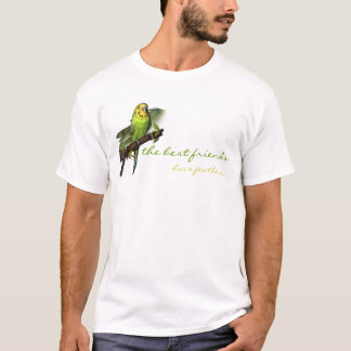 Camiseta verde del arte de Budgie