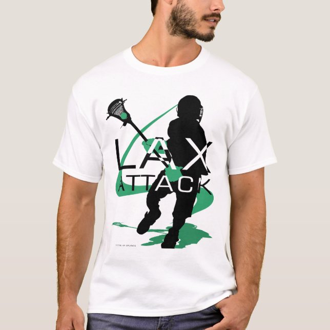 Camiseta verde del ataque de LAX de los muchachos (Anverso)
