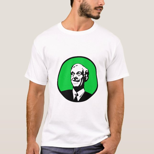Camiseta Verde del círculo de Ron Paul (Anverso)