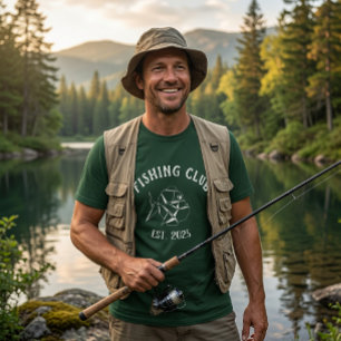 Camiseta verde del Club de Pesca, Tee elegante par