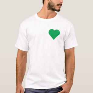 Camiseta verde del corazón