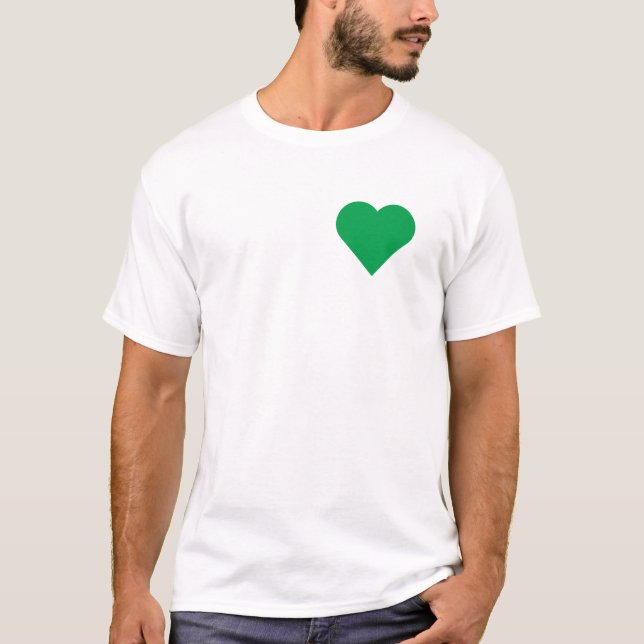 Camiseta verde del corazón (Anverso)