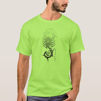 Camiseta verde del escorpión