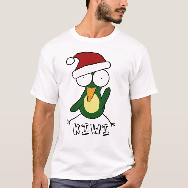 Camiseta verde del kiwi de Santa (Anverso)