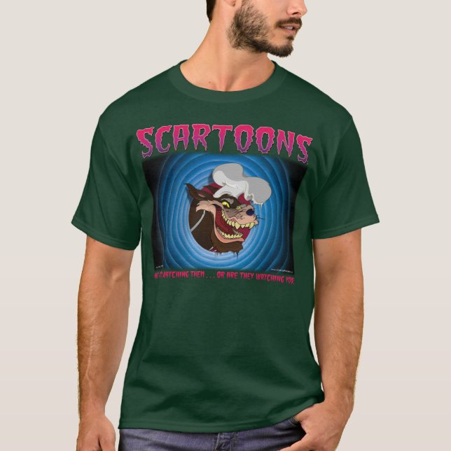 Camiseta verde del lobo de SCARTOONS (Anverso)