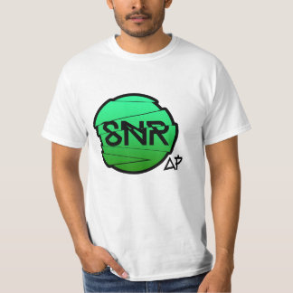 Camiseta verde del logotipo de SNR