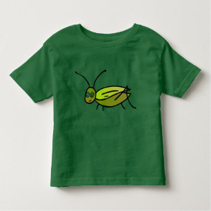 Camiseta verde del niño del grillo