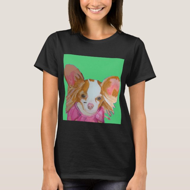 Camiseta Verde del Papilón Rojo (Anverso)