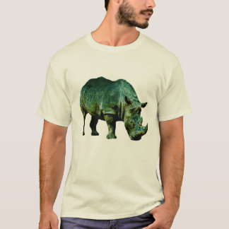 Camiseta verde del rinoceronte