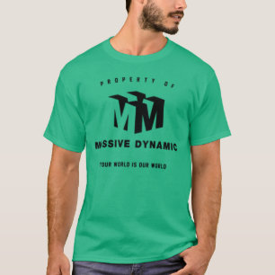 Camiseta verde dinámica masiva