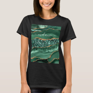 Camiseta Verde Dorado Brillante con Nombre Persona