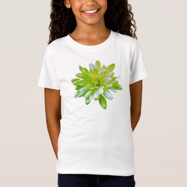 Camiseta Verde dulce floral floral verde margarita verde (Anverso)