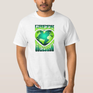 Camiseta VERDE EN EL CORAZÓN Eco Ecológico Retro Amigable C