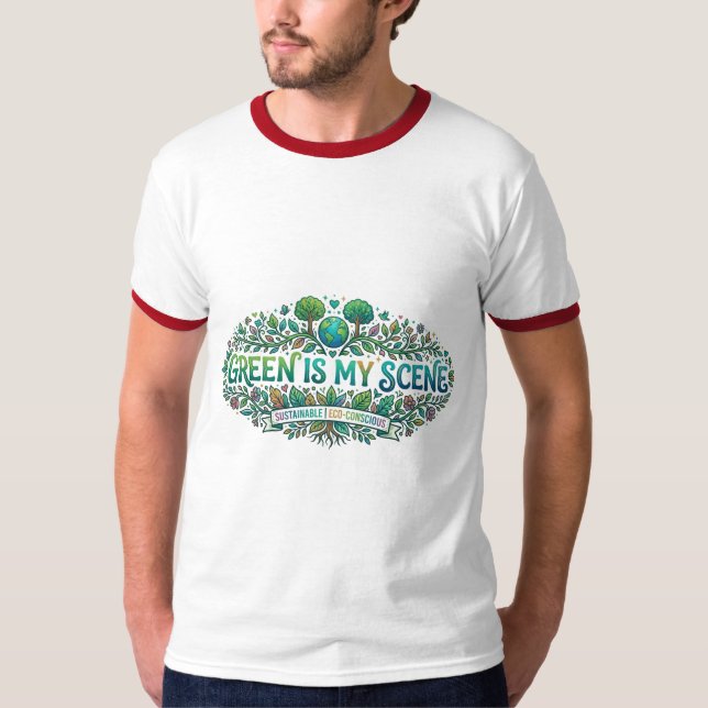 Camiseta Verde es mi escena. (Anverso)