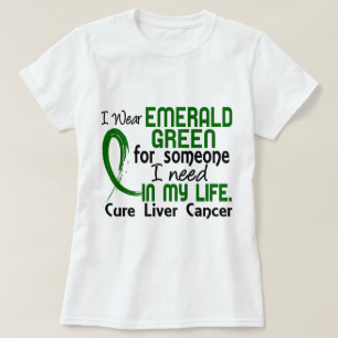 Camiseta Verde esmeralda para alguien necesito al cáncer d