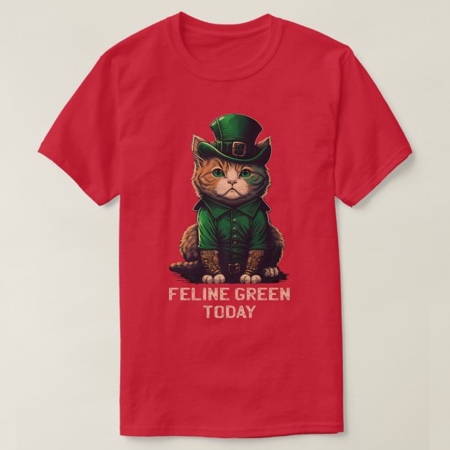 Camiseta Verde felino hoy (Diseño del anverso)